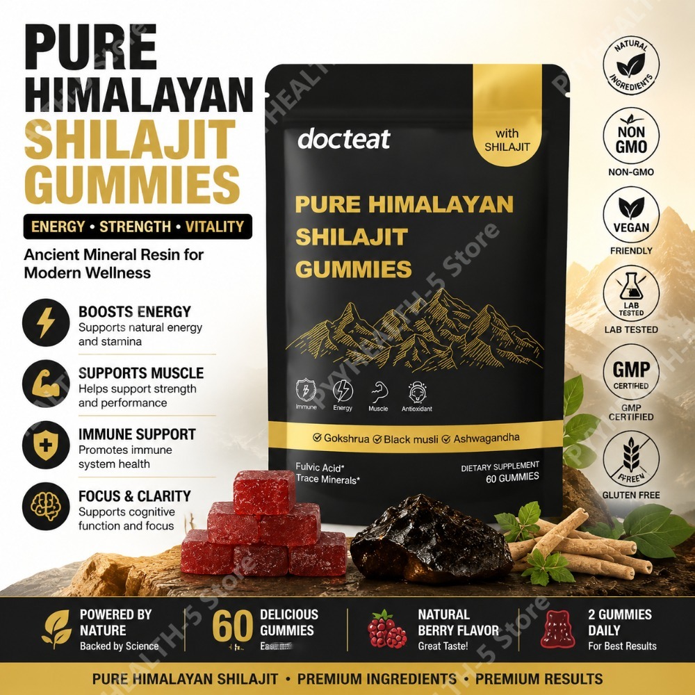 Herbal Supplement - Docteat Pure Himalayan Shilajit Gummies con