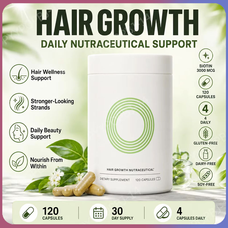 Herbal Supplement - Capsule Nutrienti per Capelli alle Erbe,