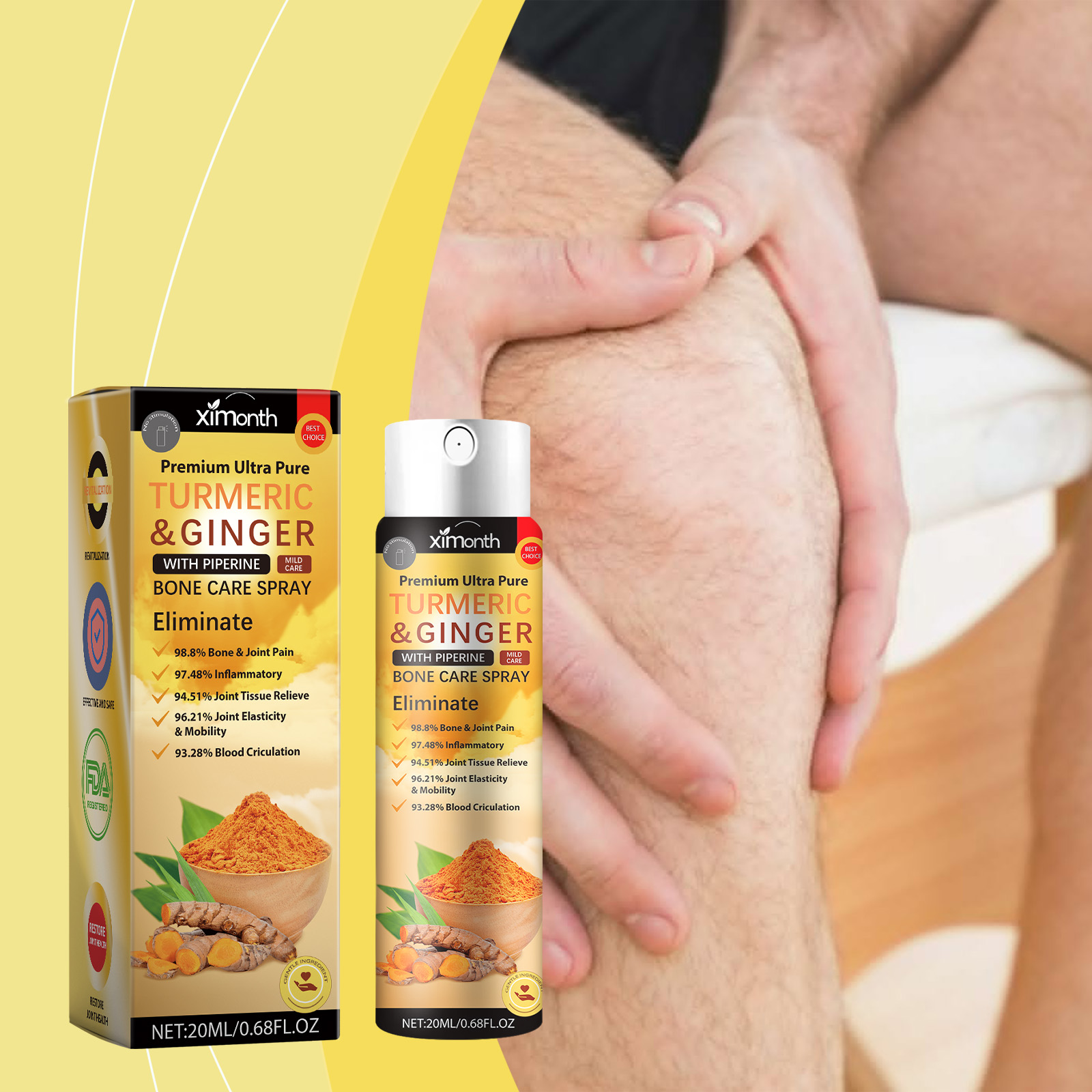 Turmeric - Spray Lenitivo per Articolazioni alla Curcuma,