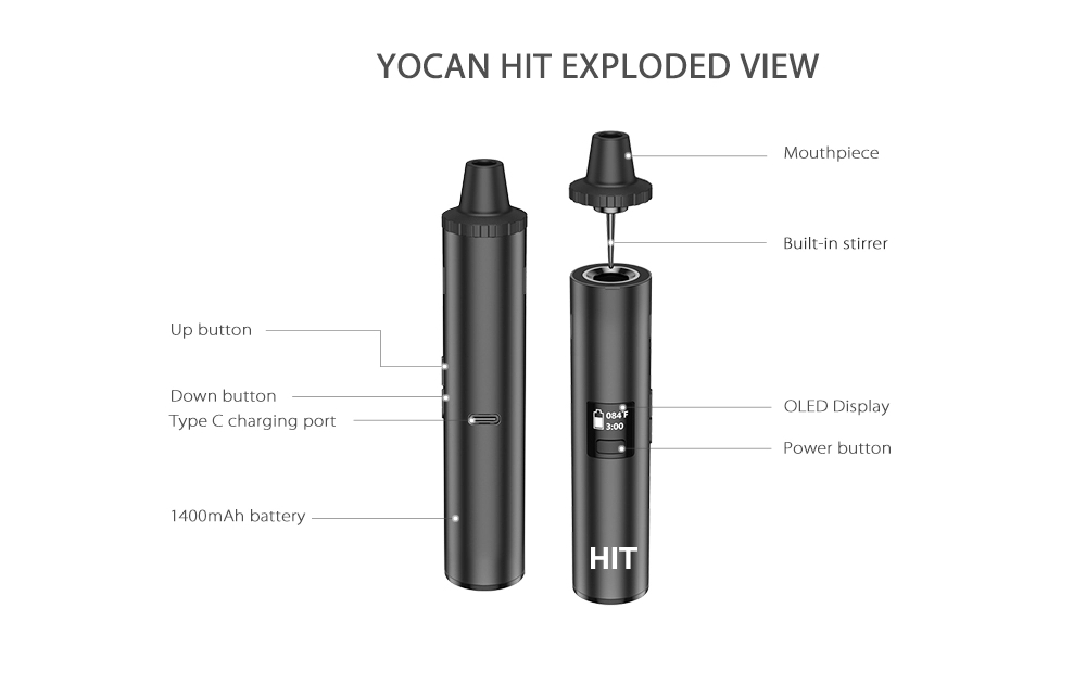 Originale Yocan Hit Kit vapori - Dried Herbs recensione e prezzo