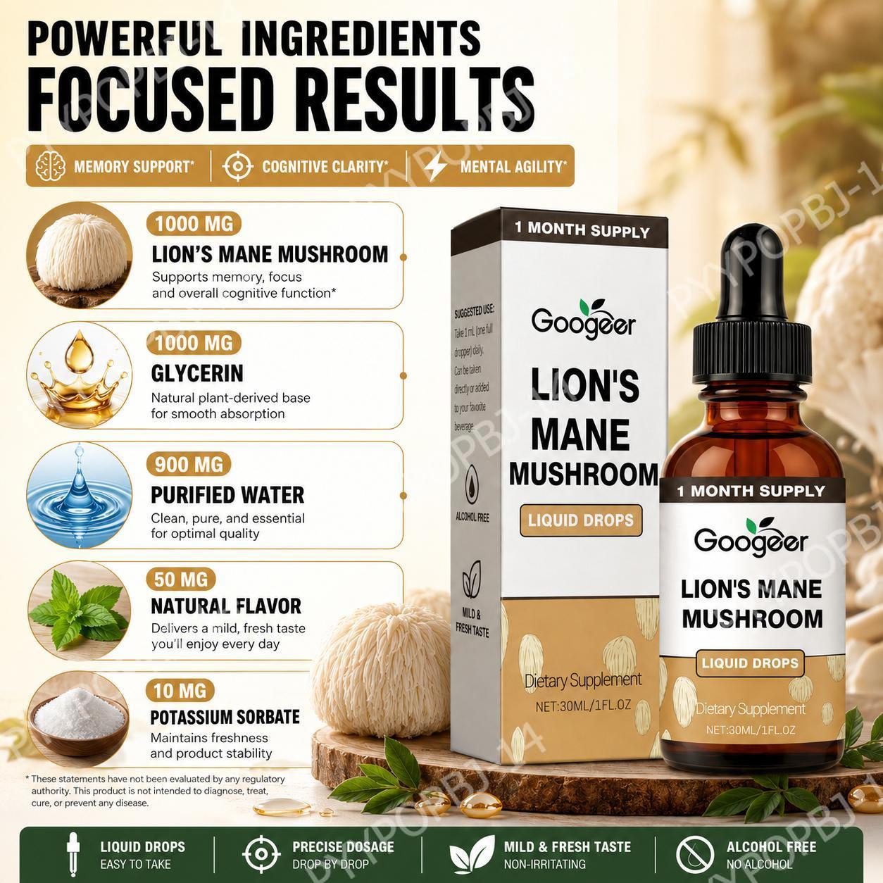Googeer Gocce Liquide di Fungo - Herbal Tea recensione e prezzo