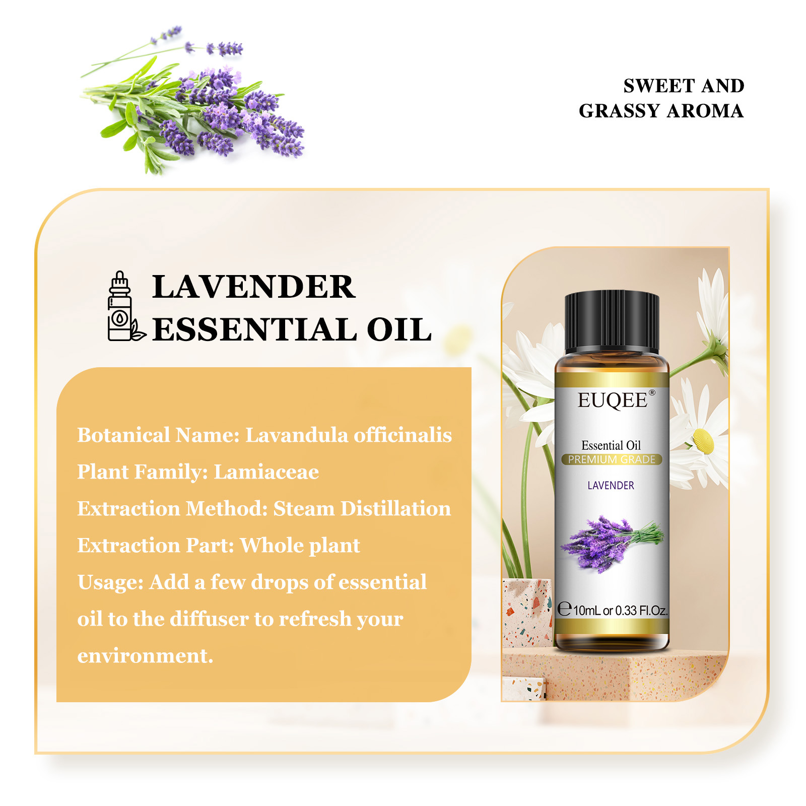 EUQEE Olio Essenziale Puro Nat - Lavender Oil recensione e prezzo