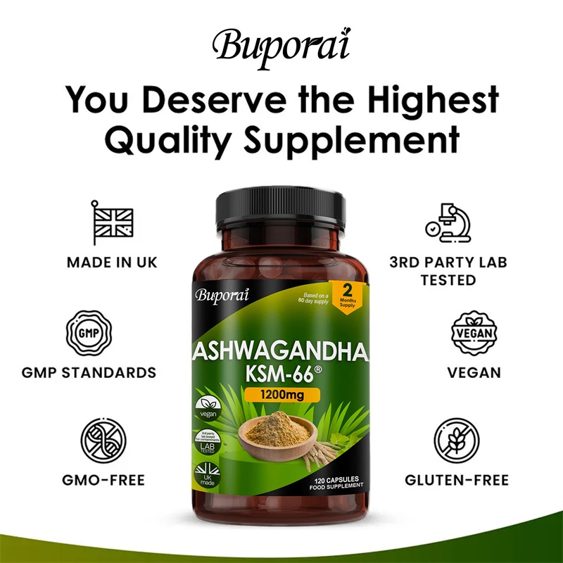 Ashwagandha KSM-66 1200 mg - S - Herbal Supplement recensione e prezzo